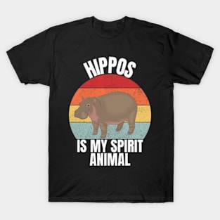 Hippos Is My Spirit AnimaL Funny For boys, girls, womens, mens T-Shirt